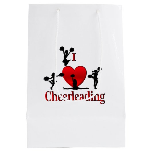 Unieke I Heart Cheerlead Medium Cadeauzakje (Achterkant)
