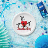 Unieke I Heart Cheerlead Papieren Bordje (Feest)