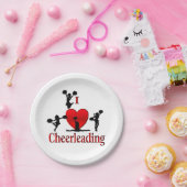 Unieke I Heart Cheerlead Papieren Bordje (Feest)