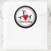 Unieke I Heart Cheerlead Ronde Sticker (Tas)