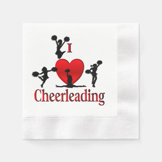 Unieke I Heart Cheerlead Servet (Voorkant)