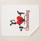 Unieke I Heart Cheerlead Sherpa Deken (Voorkant (horizontaal))