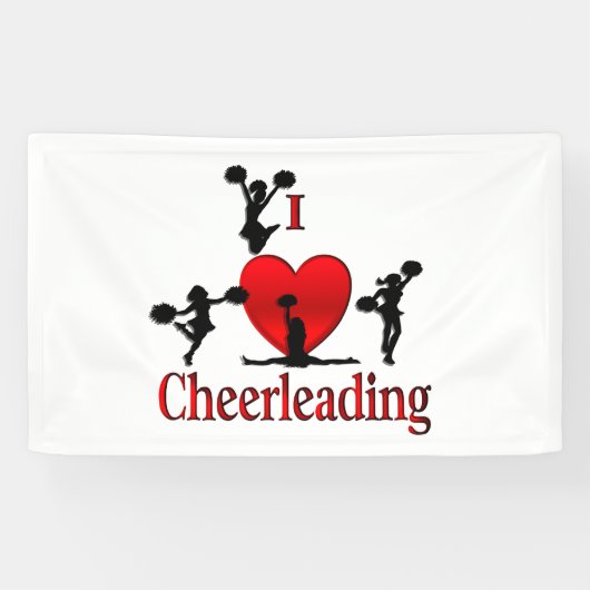 Unieke I Heart Cheerlead Spandoek (Horizontaal)