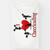 Unieke I Heart Cheerlead Spandoek (Verticaal)