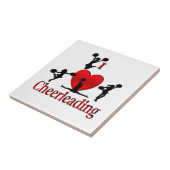 Unieke I Heart Cheerlead Tegeltje (Zijkant)