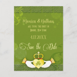 Unieke Ierse bruiloft Save the Date Aankondigingskaart
