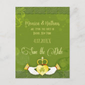 Unieke Ierse bruiloft Save the Date Aankondigingskaart (Voorkant)