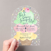 Unieke ijsbruiloft met opgehaalde ijsscheppen acryl uitnodigingen (Insitu (Draagbaar))