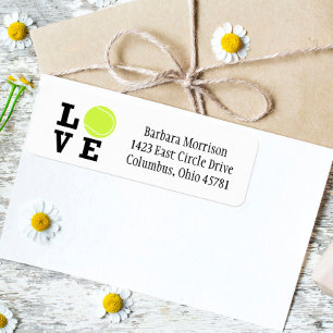 Unieke ik hou van Tennis met Gele bal Etiket