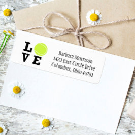 Unieke ik hou van Tennis met Gele bal Etiket