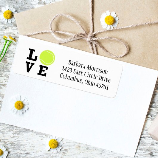 Unieke ik hou van Tennis met Gele bal Etiket