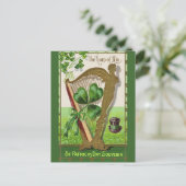 Unieke  illustratie - De harp van Erin Briefkaart (Staand voorkant)