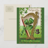 Unieke  illustratie - De harp van Erin Briefkaart (Voorkant / Achterkant)