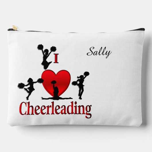 Unieke in hart cheerleading persoonlijke naam etui (Voorkant)