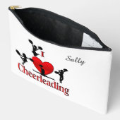 Unieke in hart cheerleading persoonlijke naam etui (Open)
