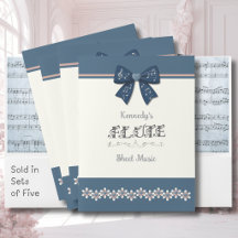Unieke Inigo Blauwe Boogfluit Bladmuziek
