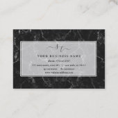 Unieke Initialen Calligrafie Logo Marmer Branding Visitekaartje (Achterkant)