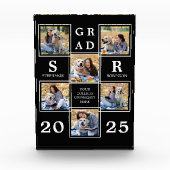Unieke inkeping voor gepersonaliseerd Afstuderen Fotoblokken (Voorkant)