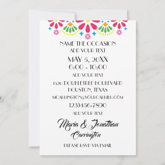 Unieke inwendige/Gathering Versie 2 Uitnodiging (Achterkant)