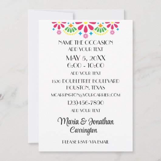 Unieke inwendige/Gathering Versie 2 Uitnodiging (Achterkant)