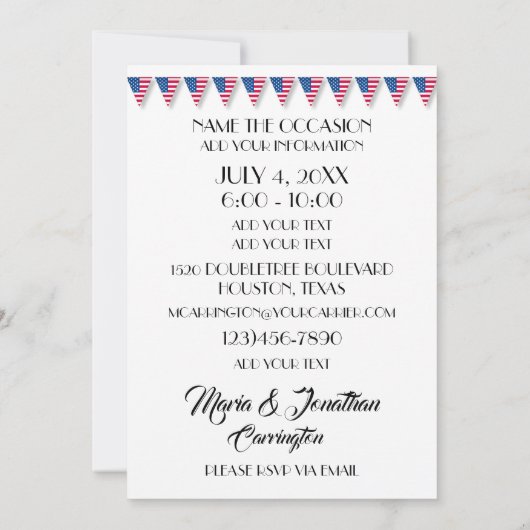 Unieke inwendige/verzamelaarsversie 3-uitnodiging kaart (Achterkant)