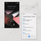 Unieke iPhone iOS-stijl - Cosmetics Makeup Artist Visitekaartje (Voorkant / Achterkant)