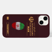 Unieke Iraanse reispas Print Souvenir Case-Mate iPhone Case (Achterkant (horizontaal))