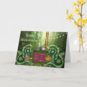 Unieke Jubilea Kaart met twee draken (Gele Bloem)