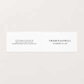 Unieke jurist zwart wit Visitekaartje (Buitenkant ongevouwen)