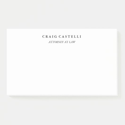 Unieke jurist zwart wit Visitekaartje Post-it® Notes (Voorkant)