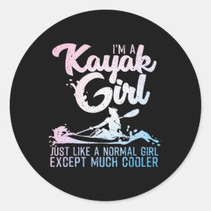 Unieke kajak cadeau Oar kajakken Accessoires en st Ronde Sticker