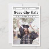 Unieke kalender krant foto Afstuderen Save The Date (Voorkant)