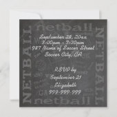 Unieke kalkbordnetball — uitnodiging van 5,25 x 5, (Voorkant)