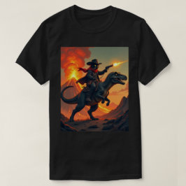 Unieke kat cowboy rijden dinosaurus | Cat Cowboy T-shirt