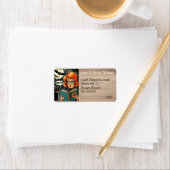 Unieke kat Lady Halloween thema aangepaste adres Etiket (Insitu)