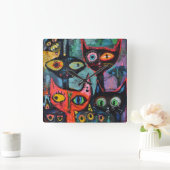 Unieke kat wandklok (Huis)