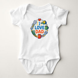 Unieke Katoenen Babygrow Cadeau | Ik Hou Van Papa Romper