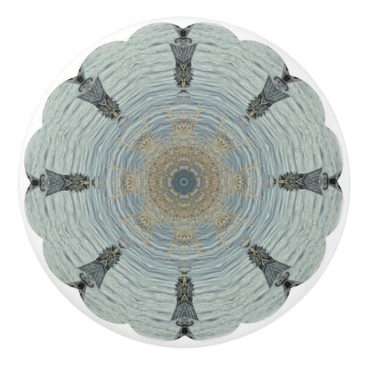 unieke keramische knop voor zee-glas aan de kust (Voorkant)