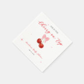 Unieke kers op de top baby shower servet (Hoek)