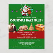 Unieke Kerst Bake Sale Fondsenwerving Flyer (Voorkant)
