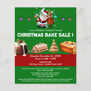 Unieke Kerst Bake Sale Fondsenwerving Flyer