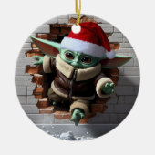 Unieke Kerst Elf Keramisch Ornament (Voorkant)