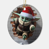 Unieke Kerst Elf Keramisch Ornament (Links)