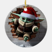 Unieke Kerst Elf Keramisch Ornament (Achterkant)