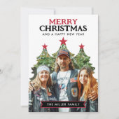 Unieke kerst Kaart met foto en 2025 kalender (Voorkant)