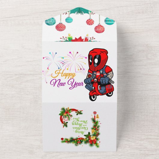 Unieke kerst Kaart – Uw bericht toevoegen voor een (Buitenkant)