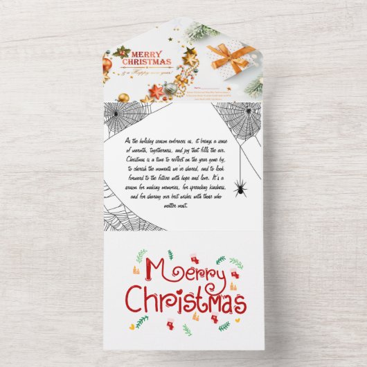 Unieke kerst Kaart – Uw bericht toevoegen voor een (Binnen)