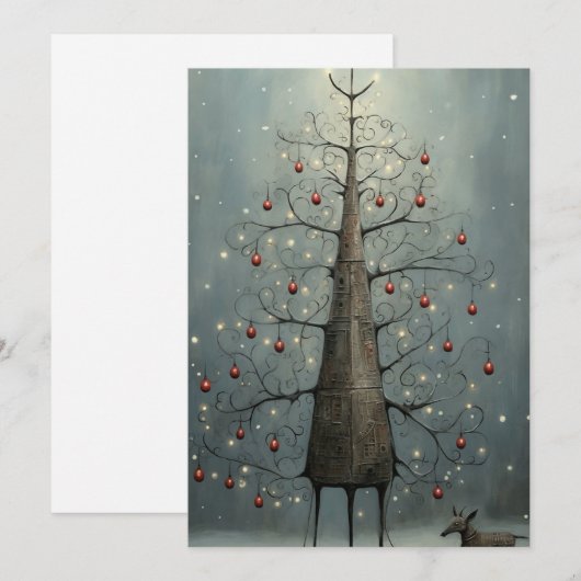 Unieke Kerst Kaarten - Afdrukbare Kerst Kaarten (Voorkant / Achterkant)