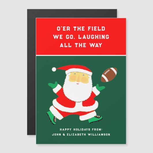 Unieke kerst voetbal vakantiekaarten (Voorkant / Achterkant)