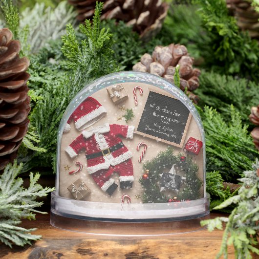 Unieke kerst zwangerschapsaankondiging sneeuwbol (Winter)